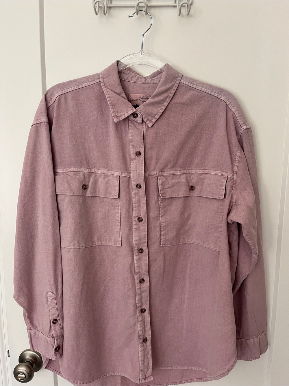 Target Women’s Button-Down Shirt in Mauve Pink
